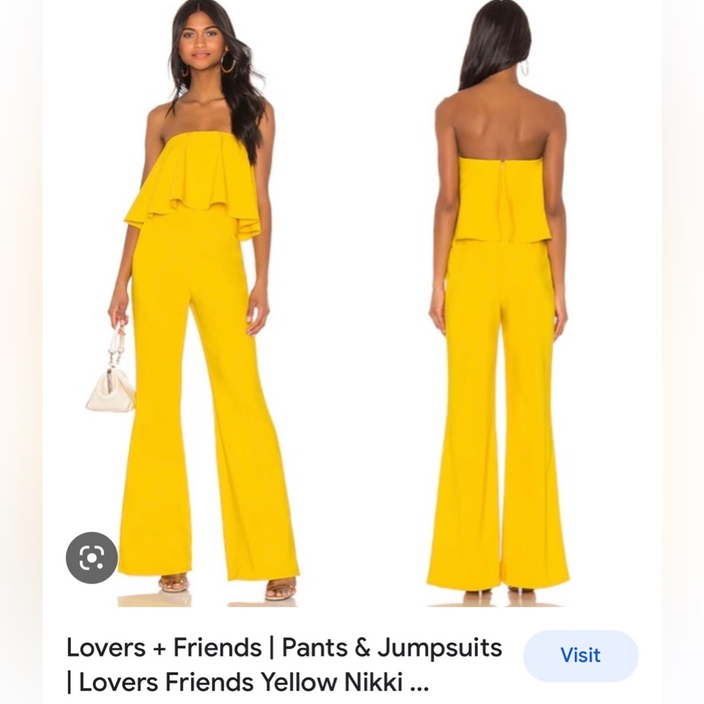 Lovers + friends strapless jumpsuit